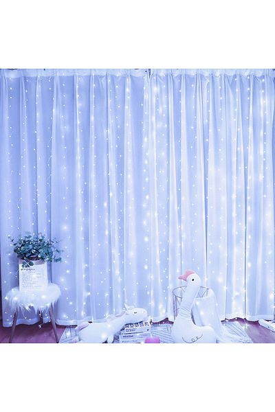 Choice 3x3M 300LES White 3M/4M/6M Curtain LED String Lights Christmas Decoration Remote Control Holiday Wed