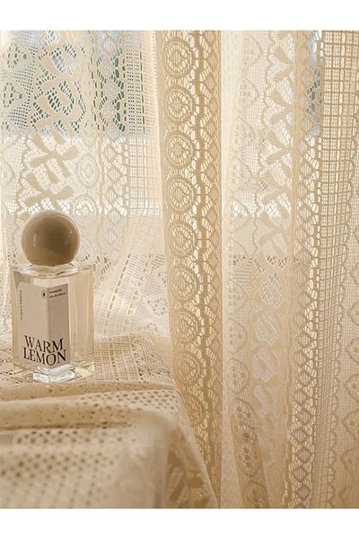 Choice Rod Pocket W140cm X H225cm Beige 1PC Japanese Boho Style Voile Tulle Curtains for The Living Room De