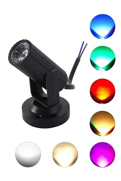 Choice None 7 colors 85-265V Mini RGB Spotlight LED Stage Lighting Effect Lightweight for Party Wedding Mir