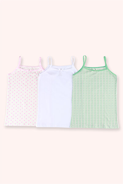 Panço Kız Çocuk Çiçek Desenli 3'lü Atlet Seti