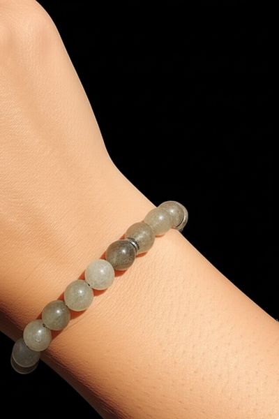 mrmpro "Labradorite Natural Stone Bracelet – Crystal That Strengthens Intuition and Protects from Negative Energy"