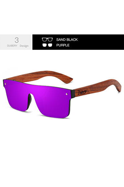 Choice5 Purple3 DUBERY Wooden Polarized UV400 ProtectionSunglasses For Men And Women 6 Colors Model 219
