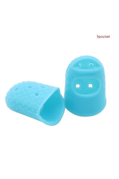 Choice 5pcs a set Blue 5 PCS/Set Thickened Universal Finger Silicone Guitar String Finger Cover Finger Prot