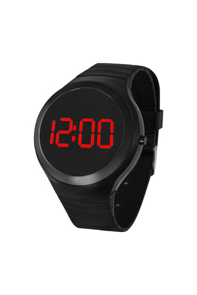 Choice ساعة إلكترونية رياضية جديدة للأولاد والبنات باللون الأسود بالكامل للطلاب، ساعة دائرية بسيطة وغير رسمية
