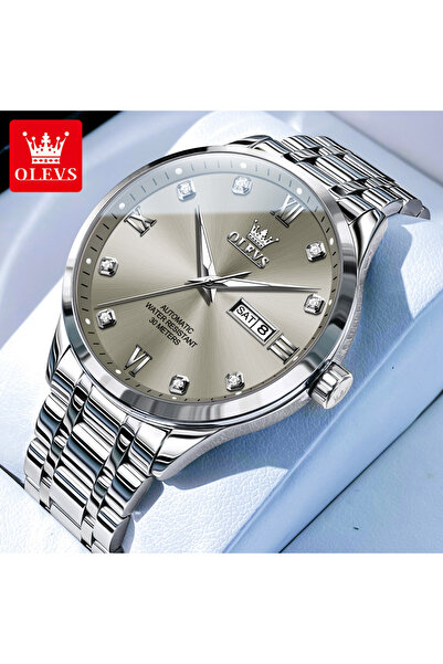 Choice Silver Grey OLEVS 9946 Original Automatic Watch for Men Auto Date Cale...