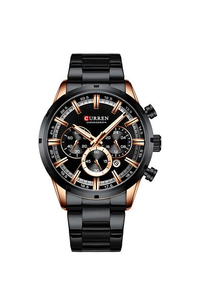 Curren Gold Black CURREN Men Watch Top Brand Luxury Sports Quartz Mens Watches Full Steel Waterproof Chrono