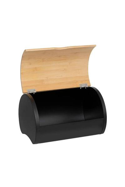5 five simply smart Axera bread box, metal, bamboo, 32 x 20.5 x H 24 cm