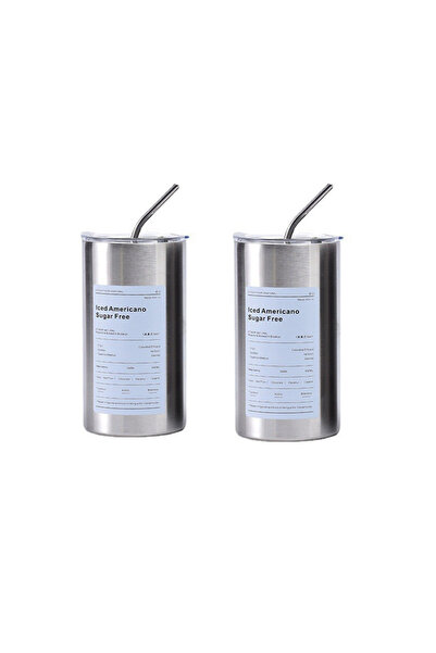 Choice 601-700ml 2pcs white 600ml Thermos Portable Stainless Steel Coffee Cup...