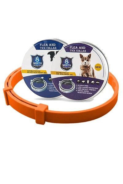 Choice CAT ORANGE 8-Month Flea & Tick Defense Collar for Dogs & Cats - Mosquito & Insect Repellent Pet Prot