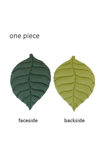 Choice بساط سرير قطط أخضر ناعم من القطن على شكل ورقة شجر للقطط الصغيرة والجرا...