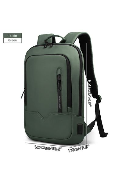 Choice Green 15.6 Heroic Knight Laptop Work Backpack Slim Men Waterproof Multifunctional 15.6"17" Business