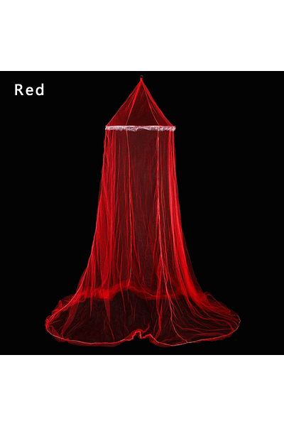 Choice red Princess Mosquito Net Canopy Encryption Dome Fly Insect Mesh Repellent Protection Single Entry B