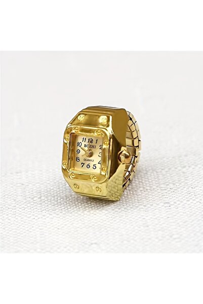 Choice ساعة إصبع ذهبية قطعة واحدة للرجال والنساء، ساعة كوارتز صغيرة، ساعة إصبع صغيرة، يمكنها مراقبة الوقت الحقيقي