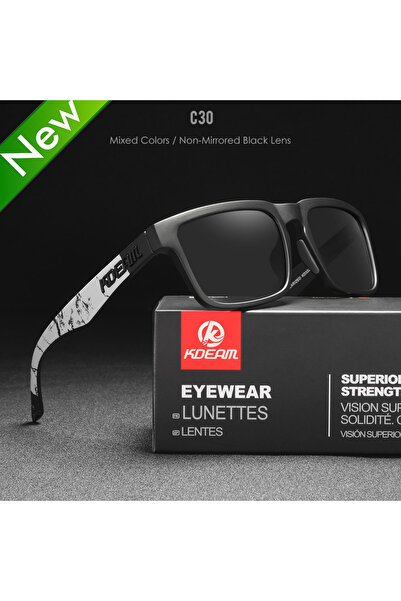 Choice C30 Black KDEAM 2022 Square Men's Polarized Sunglasses Outdoors Lifest...