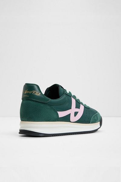 Aldo Stepcount - Pantofi sport pentru femei, textil, verde strălucitor, cu șireturi