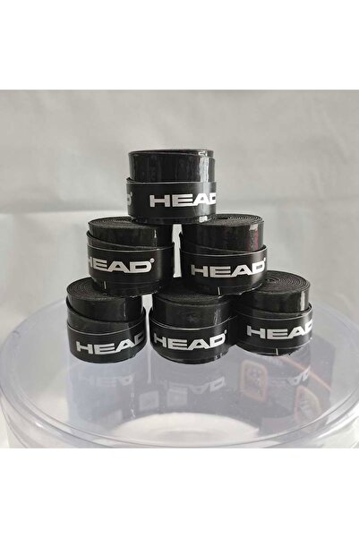 Choice 6 قطع سوداء لاصقة أصلية من HEAD Overgrip مضادة للانزلاق وعصابة رأس لمض...