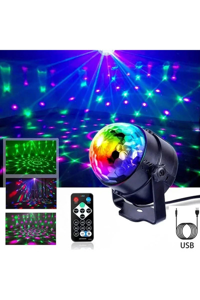 Choice قابس USB B لإضاءة الديسكو على المسرح مع كرة دي جي دوارة وامضة وجهاز تح...