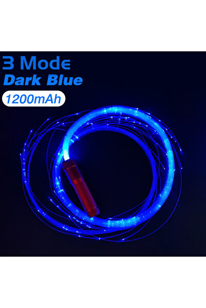 Choice لعبة سوط الألياف البصرية LED 2025 باللون الأزرق الداكن قابلة لإعادة ال...