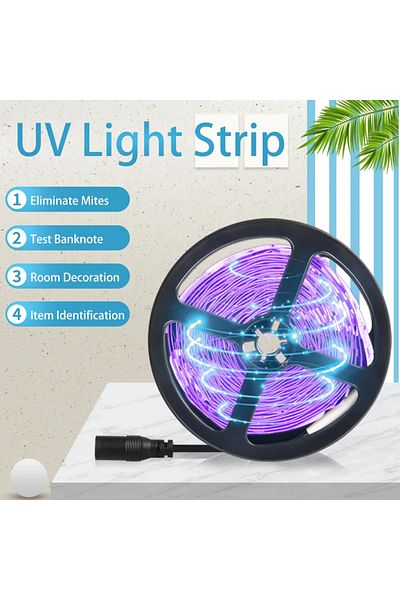 Choice Only light strip 5M 5M UV LED Strip Light 300LEDs DC 12V Sterilization Strip Lights Flexible Ultravi