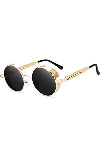 Choice gold Classic Gothic Steampunk Sunglasses Men Women Brand Designer Vint...