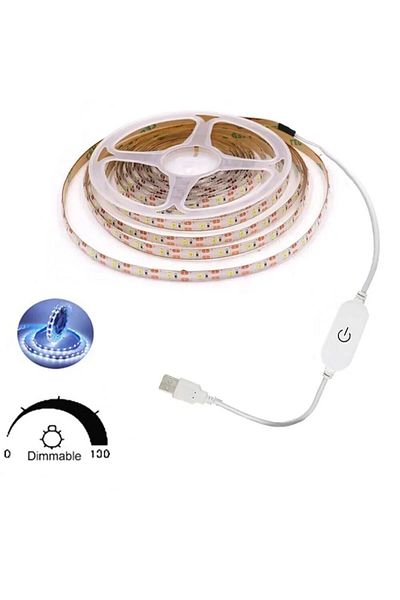 Choice 4 m white light 1M/3M/5M USB LED Strip Light 5V 30LEDs/m 2835 Dimmable Flexible Lamp Tape For TV Bac