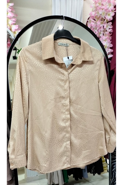 Serra Kadın Desenli Saten Gömlek