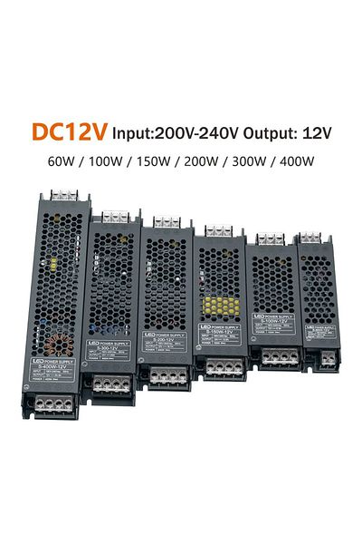 Choice 12V 200W LED Power Supply AC190-240V DC12V 24V Mute Lighting Transformer LED Converter Light Driver