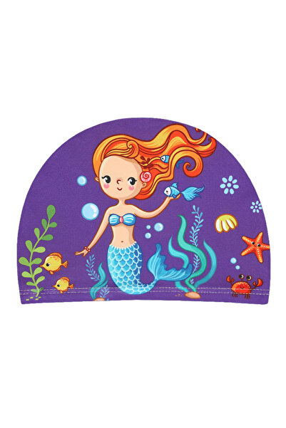 Choice قبعة سباحة للأطفال برسومات كرتونية، مصنوعة من القماش المرن، مناسبة لري...