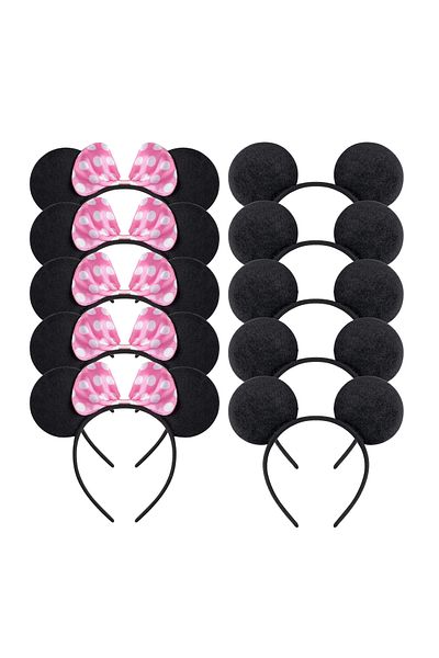 Miniso 10pcs Headband BP Mickey Minnie Party Favors Party Gift Bag Fillers Slap Bracelets Stickers Stamps H