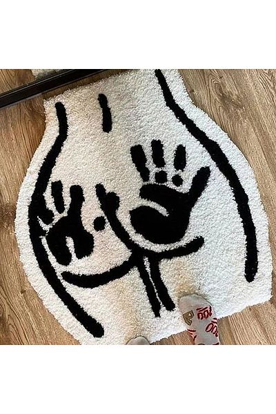 Choice 60x55 cm Ass Butt Carpet Soft Tufted Rug for Bathroom Non-slip Absorb Water Plush Handmade floormat
