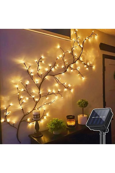 Choice 72LEDS Solar Power 1PCS 96Leds Outdoor USB Tree and Vine Light 8 Mode Indoor Christmas Fireplace Atm