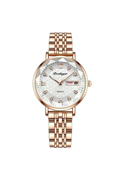 Choice ساعة يد نسائية جديدة فاخرة من الفولاذ المقاوم للصدأ بسوار بسيط باللون ...