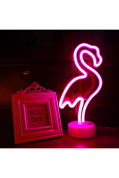 Choice مصباح نيون مكتبي على شكل طائر الفلامنجو-P، قطعة واحدة، يعمل بمنفذ USB/...