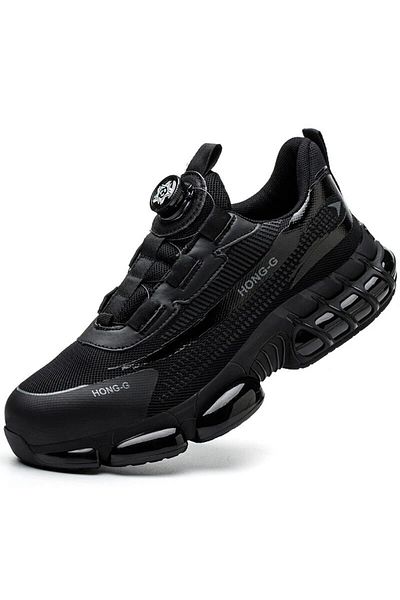 Choice 45 Black Rotary Buckle Work Sneakers Protective Shoes Safety Industrial Puncture-Proof Anti-smash St