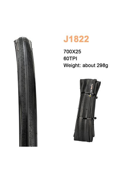 ZTTO 2 pcs 700X25-J1822A Road Bike High Performance Bicycle Tire Durable Foldable Tires with 60TPI Punctu