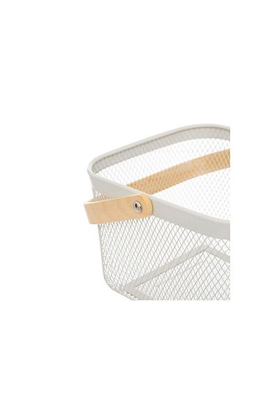 5 five simply smart Mayaj serving basket, white, metal, 26 x 24.5 x H 17.5 cm