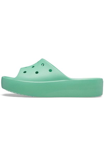 Crocs شبشب نسائي كلاسيكي ذو نعل سميك باللون الأخضر - 208180