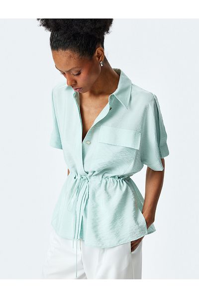 Koton green Short Sleeve Viscose Shirt