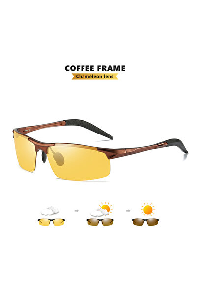 Choice LIOUMO Coffee frame-yellow Top Anti-glare Day Night Vision Glasses For...