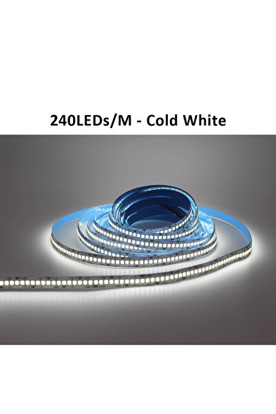 Choice شريط LED أبيض بارد 240 مصباح LED بطول 5 أمتار و12 فولت، شريط LED SMD 2...