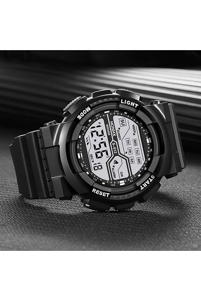 Choice black Outdoor Sport Men Watch Multifunction Large Screen LED Electronic Waterproof Luminous Military