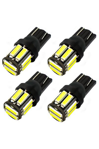 Choice 4pcs 2/4/10X T10 COB 10Led 7020 Auto Night LED 194 168 Wedge Replacement Reverse Instrument Panel La