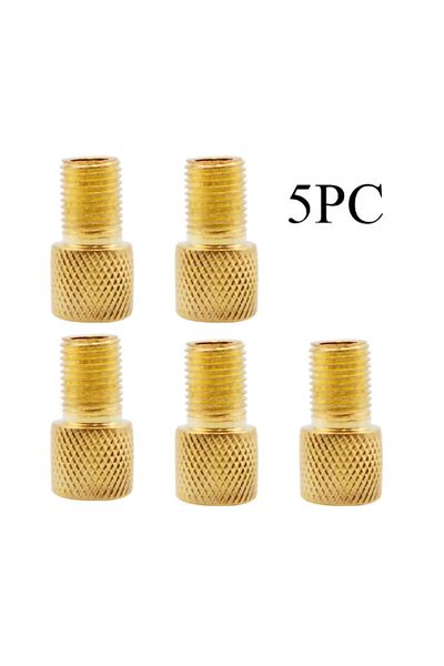 Choice Grid GRAIN-5PC 2/5PC F/V To A/V Valve Adapter Bike Value Converter Presta To Schrader Golden Bike Ti