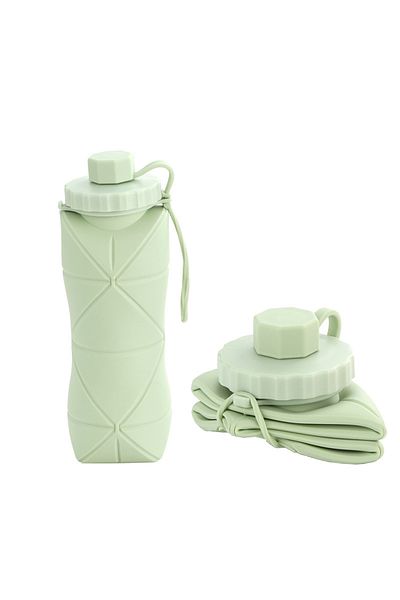 Choice Green New Creative Silicone Folding Water Cup Outdoor Portable and Scalable Water Cup Sports Water B