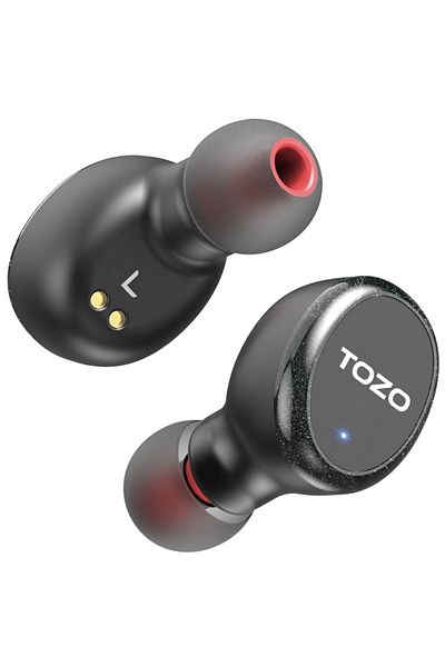 Smart Vibe True Wireless Headphones TOZO® T10S Acoustic Technology, Active Noise Cancelling, Stereo Sound, Black