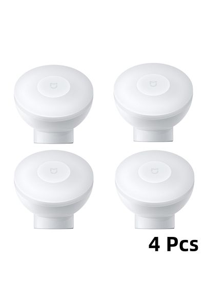 Xiaomi 4 PCS XIAOMI Mijia Night Light 2 Smart Motion Sensor, Dimmable Brightness Auto Light Sensing Bedside