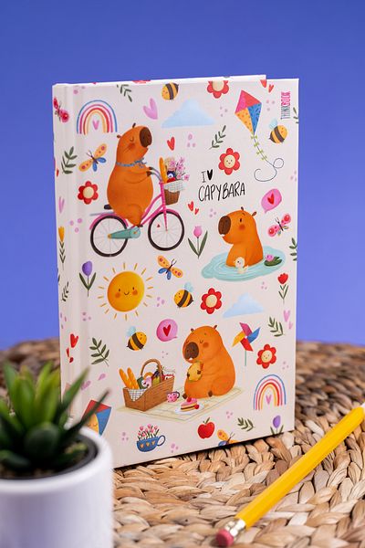 Thinkbook Capybara Picnic Hard Cover Notebook 14X20