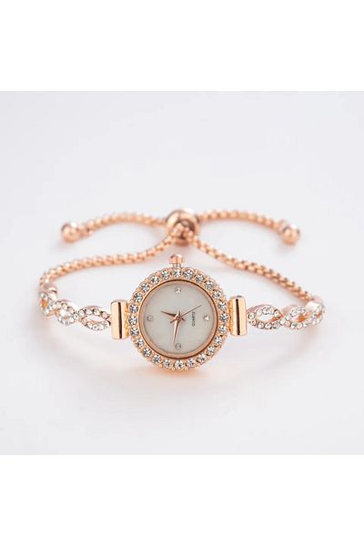 Choice rose Women's Small Dial Wristwatch, Female Bracelet Watch, Quartz, Leisure, Popular, Elegant Clock,