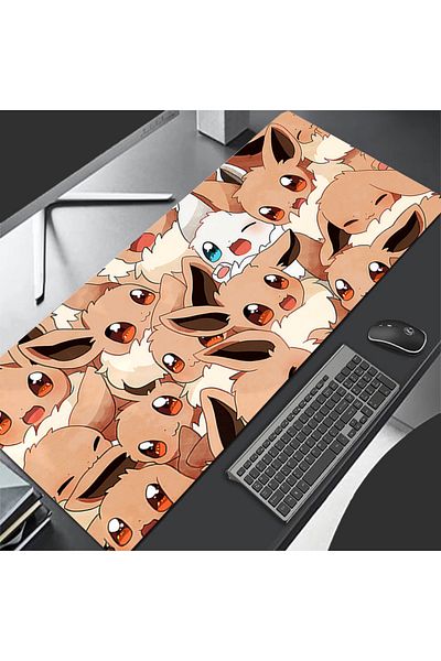 Miniso 600x300x2mm TK-0000005922 Mouse Pad Gaming Carpet Anime Keyboard Pads Rug Pokemon Eevee Mousepad Mo