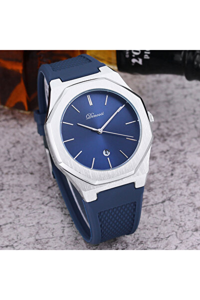 Choice ساعة يد رجالية رياضية بسيطة من الكوارتز مقاومة للماء باللون الأزرق للرجال